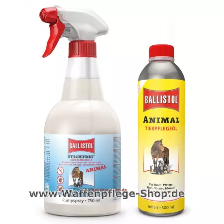 Ballistol Animal Tierpflegeöl und Insektenschutz Set