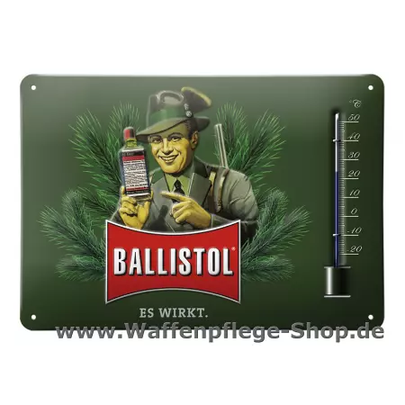 Ballistol Blechschild mit Thermometer Ballistol Blechschild mit Thermometer