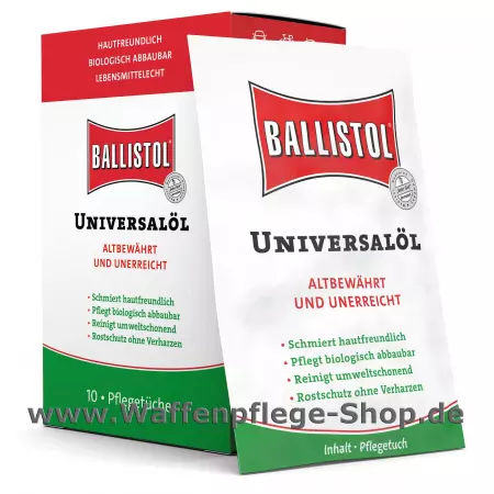 Ballistol Pflegetücher 10 Stück in der Box