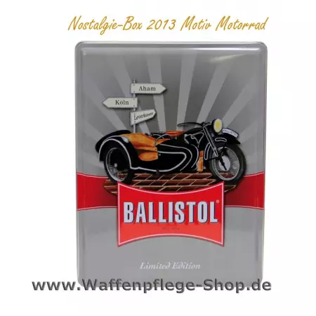 Ballistol Nostalgie Sammler-Box mit Motorrad Motiv Ballistol Nostalgie Sammler-Box mit Motorrad Motiv