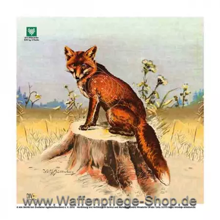 DJV Jagdscheiben Fuchs 14X14 cm