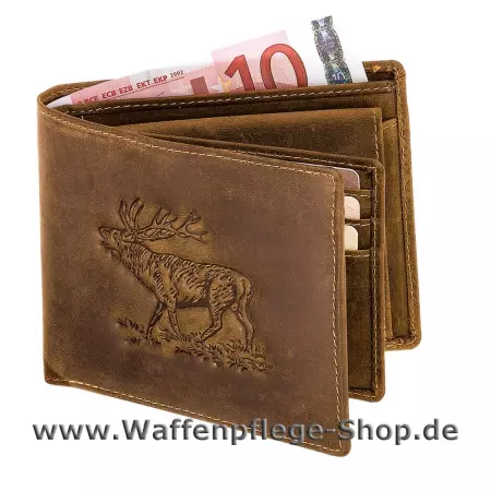 Antikleder Geldbörse Hirsch