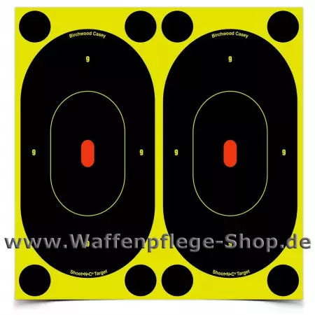 Shoot N-C Targets Ovale Zielscheiben mit Farbeffekt