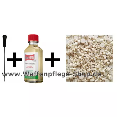 VFG Flinten Putzstock und Laufreiniger Filze und 50 ml Ballistol