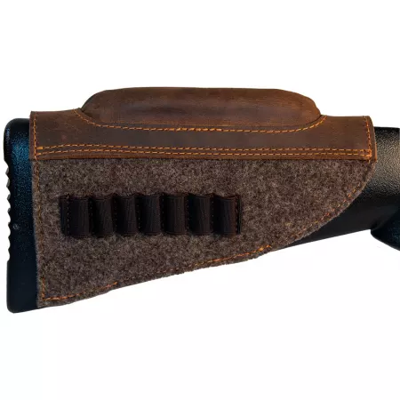 Leder Schafterhöhung mit Wollfilz und Patronenhalter Leder Schafterhöhung mit Wollfilz und Patronenhalter