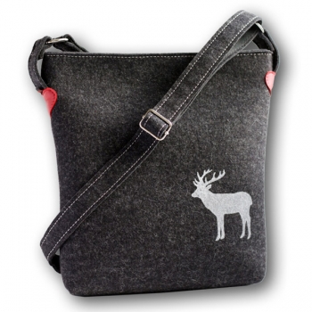 Wollfilz Shopper für Damen Hirsch