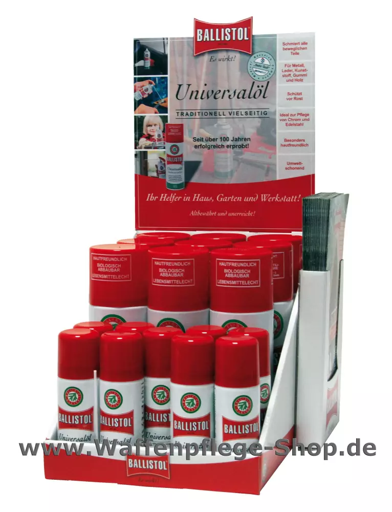 Display Ballistol Öl-Spray 9 x 50 ml + 9 x 200 ml