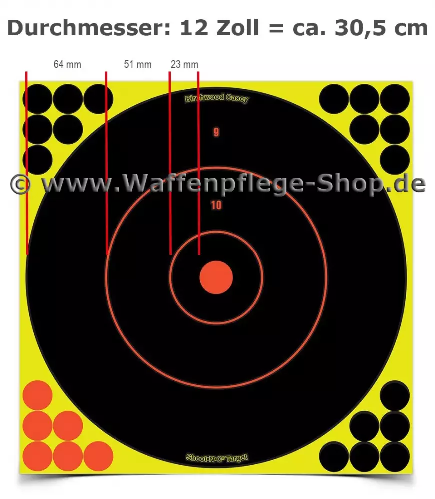 Schusspflaster 23mm, Abkleber, Scheiben Targets, Schießstand, Ausrüstung
