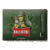 Ballistol Blechschild mit Thermometer