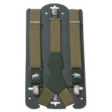 Hosenträger mit Leder und Metallemblem